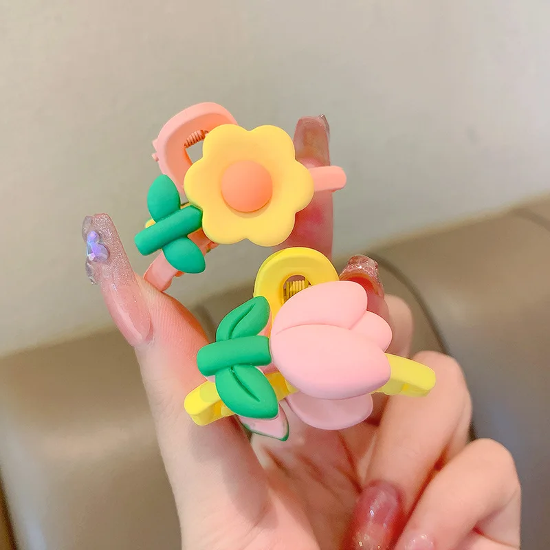 

2/3/5PC Cute Fruit Hair Accessories For Girls Kрабик для Bолос Pinzas Para El Cabello Flower Hair Claw Cartoon Dog Cat Claw Clip