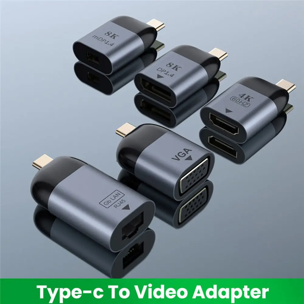 

Адаптер Gigabit Ethernet Type-C к HDMI-совместимый адаптер USB C к VGA Mini DP RJ45 видеоконвертер для Samsung Huawei Xiaomi