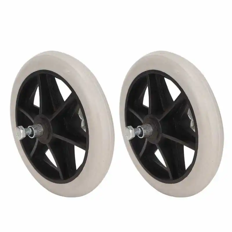 

Rubber Wheel Replacement 1 Pair Wheelchair Front Caster 6in for Walking Aid
