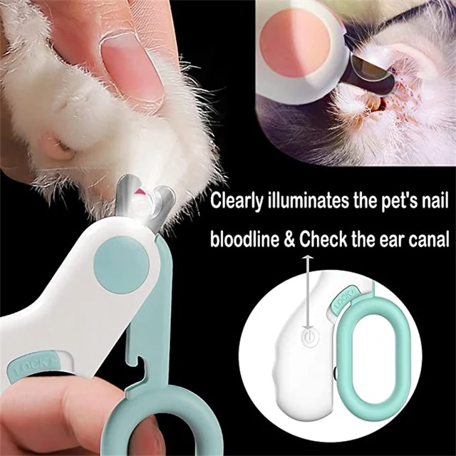 Professional Cat And Dog Nail Clippers With Led Light Pet Clippers Grooming Tools Paw Nail Grinder Scissors Pet Products 5