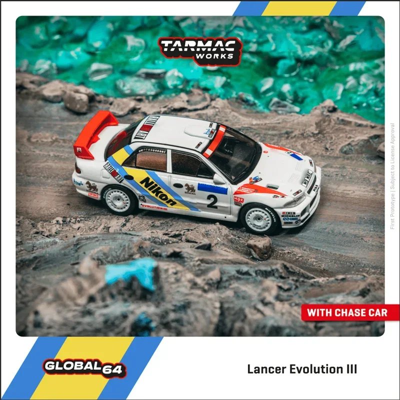 Коллекция литых под давлением моделей автомобилей Tarmac Works 1:64 Lancer Evolution III 1985