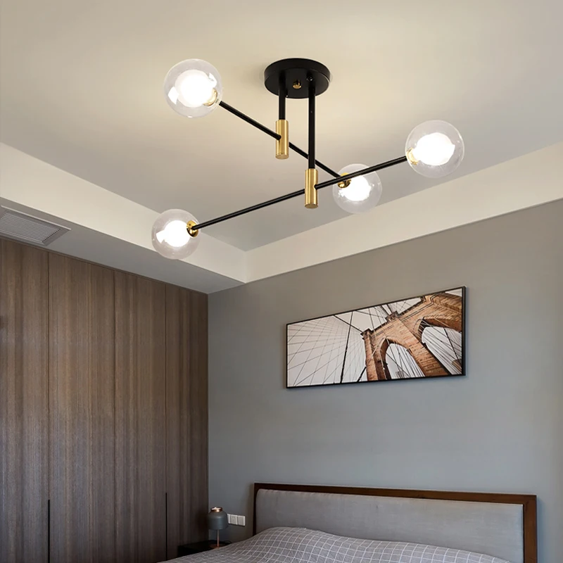 Скандинавская люстра в виде молекул Современная Минималистичная креативная