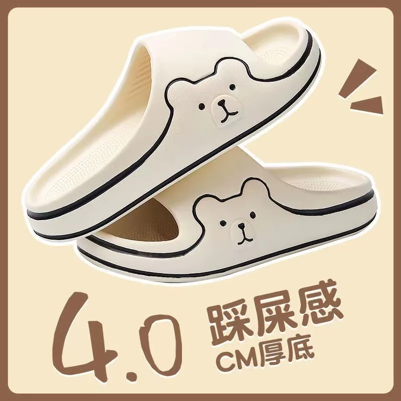 Женские домашние тапочки сланцы с мультяшным рисунком супермягкая подошва