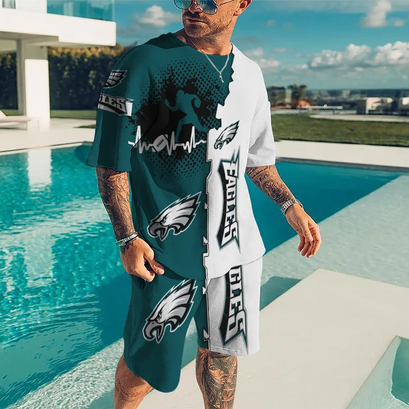 

2023 New Summer Streetwear Men T-shirt Set Tracksuit Man Oversized Clothes T Shirt Shorts Sportswear Mens Clothing Fashion Set
