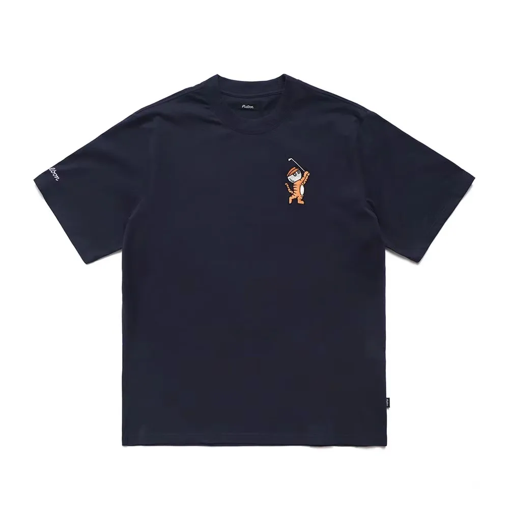 

Malbon Golf Basic Little Tiger print round neck cotton short sleeve T-shirt men's and women's High quality Sports T shirtt