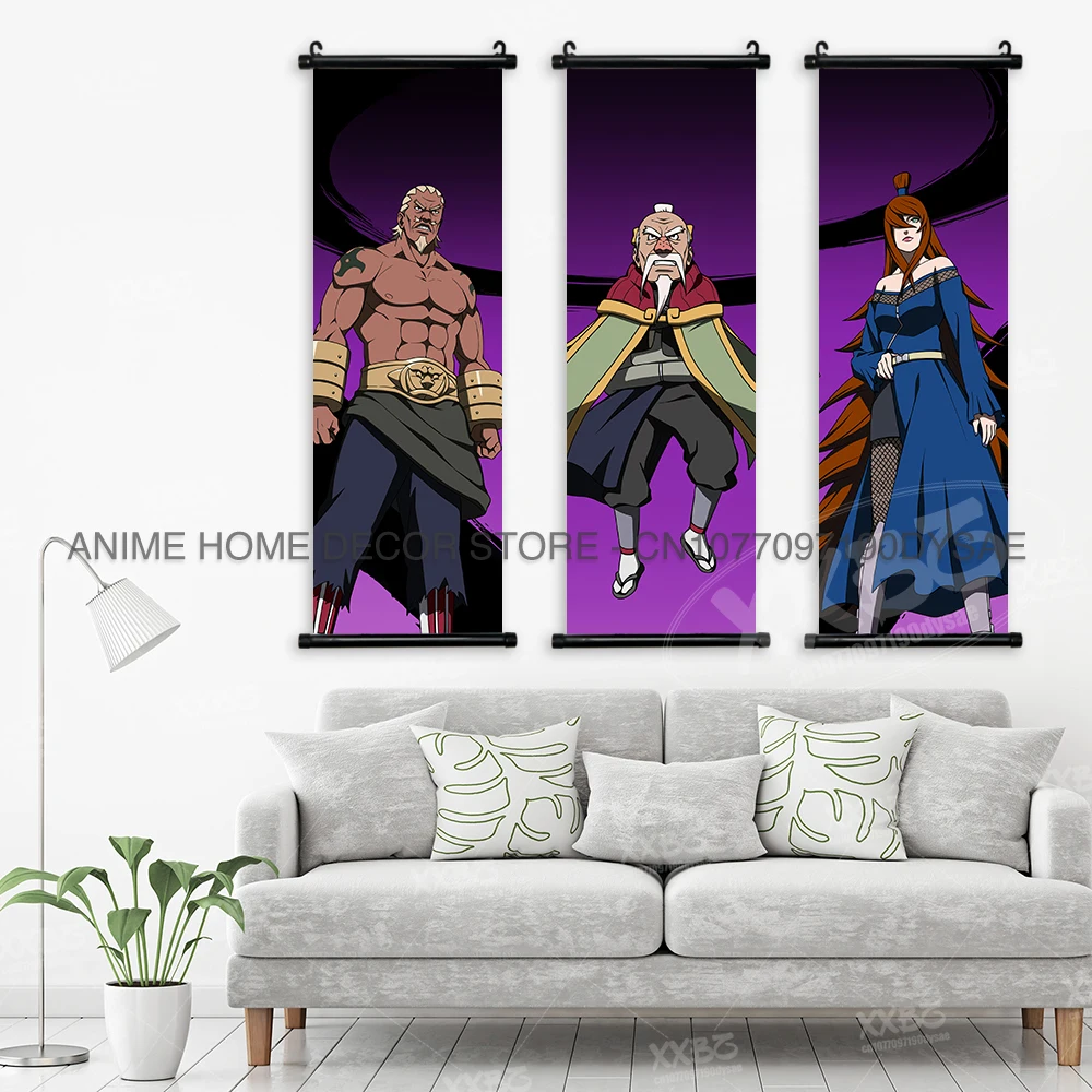 Постеры Наруто Uchiha Sasuke Аниме Обои Jiraiya подвесная живопись настенное искусство Gaara