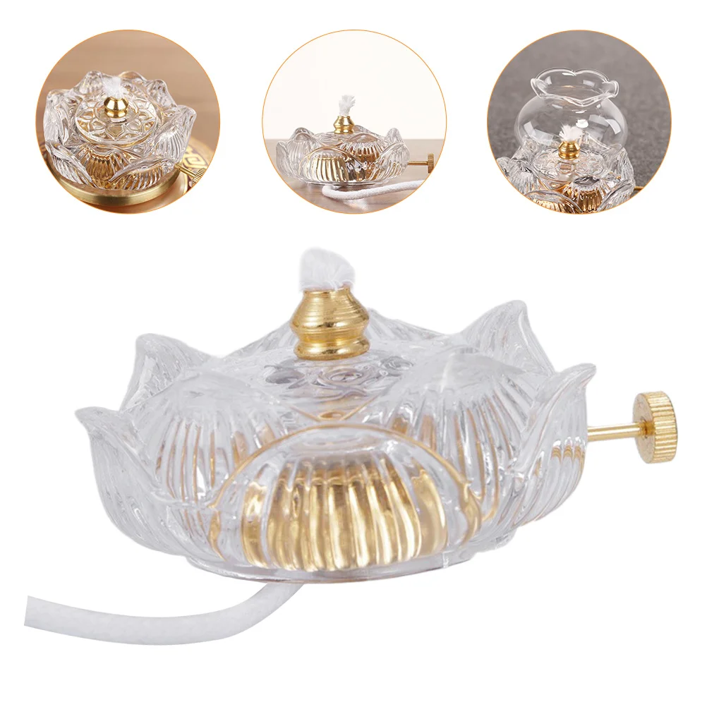 

Oil Lamp Parts Lotus Oil Lamp Burner and Wick Kit Replacement Kerosene Lamp Part