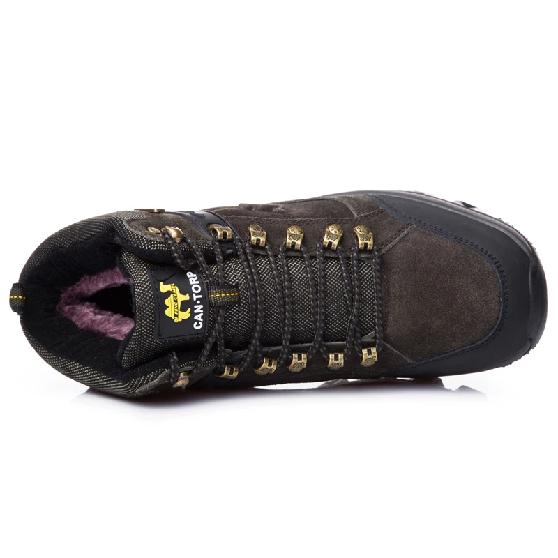 Genuine Leather Outdoor Sports Ankle Hiking Boots, Fashion Calfskin Suede Trekking Shoes, Men Rock Mountain Climbing Footwear