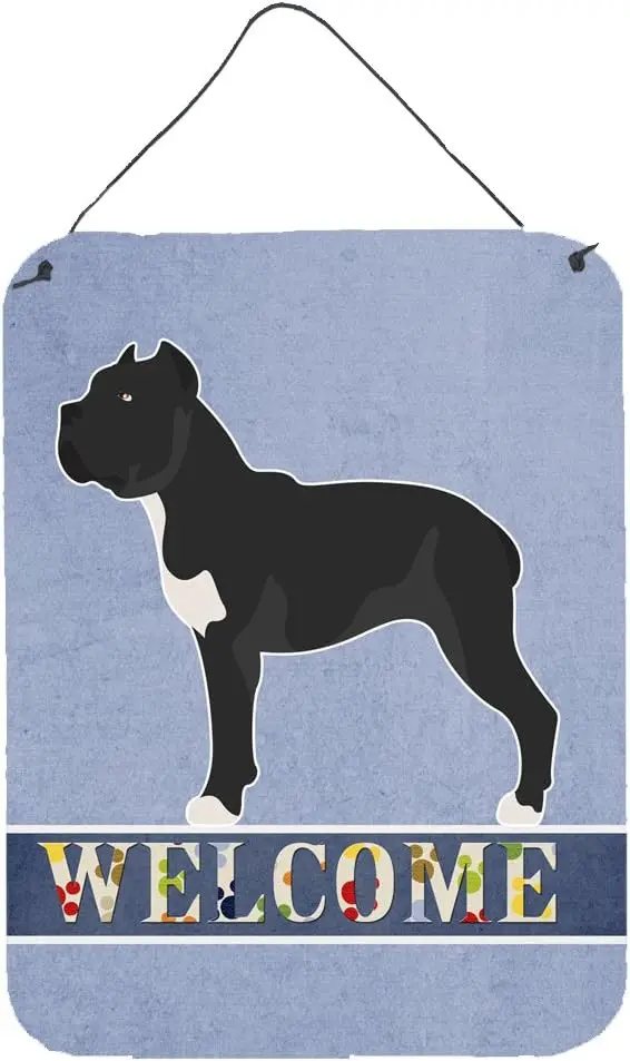 Фото 1e, Carolines Treasures BB8345DS1216 Приветственные настенные или дверные подвесные принты Cane Corso, синий алюминиевый металлический знак, кухонный настенный бар Ba №1