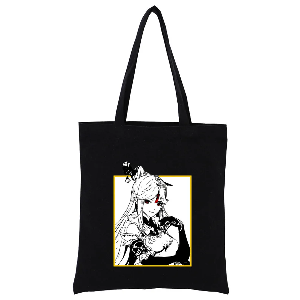 

Genshin Impact Hu Tao Game Graphic Cartoon Shopping Canvas Bag Female Girl Tote Eco Harajuku Shopper Shoulder Bags,Drop Ship