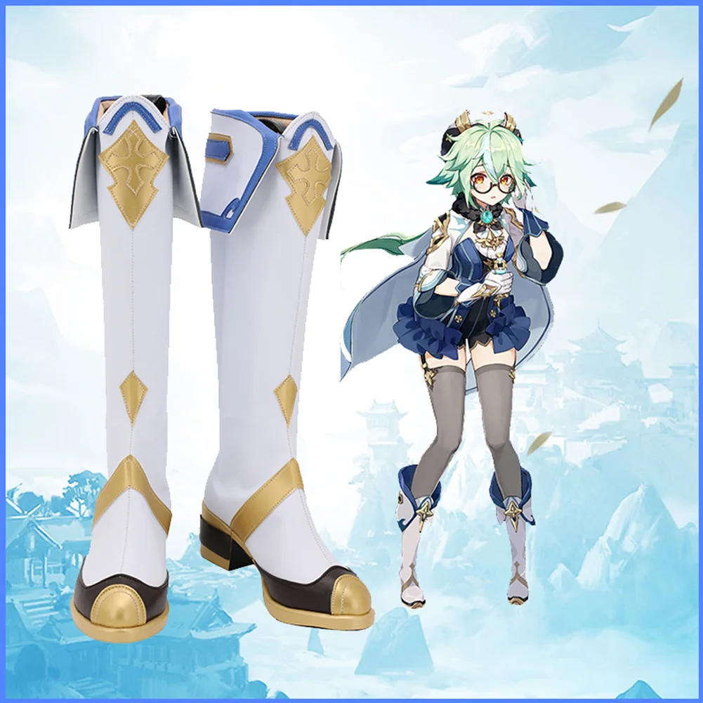 

Женская обувь для косплея Genshin Impact suсахароза, сапоги, костюмы на Хэллоуин, аксессуары на заказ