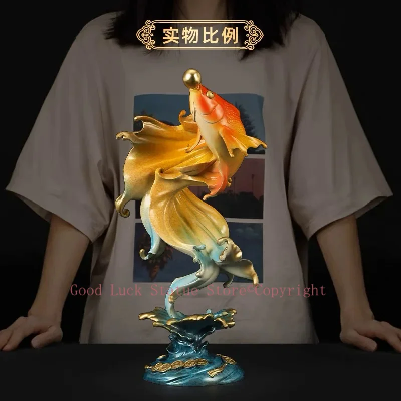 Фото Удачный успех, компания Omens Home Shop, бронзовый ZHENG RISHANG, удачи, преуспевающие деловые деньги, фэн-шуй, Золотая Рыба, скидка 50% №4