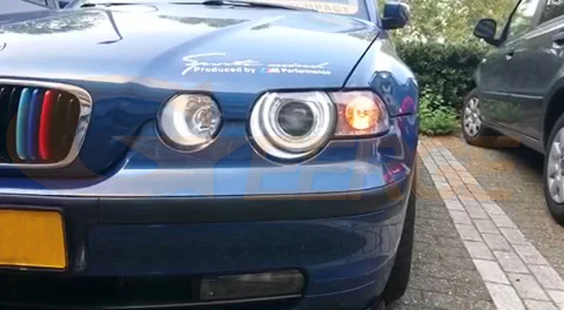 Фото Для BMW 3 серии E46 Compact 2001 2002 2003 2004 2005 ультра яркие A/W Switchback DRL указатель поворота светодиодные кольца ангельских глаз Halo №5
