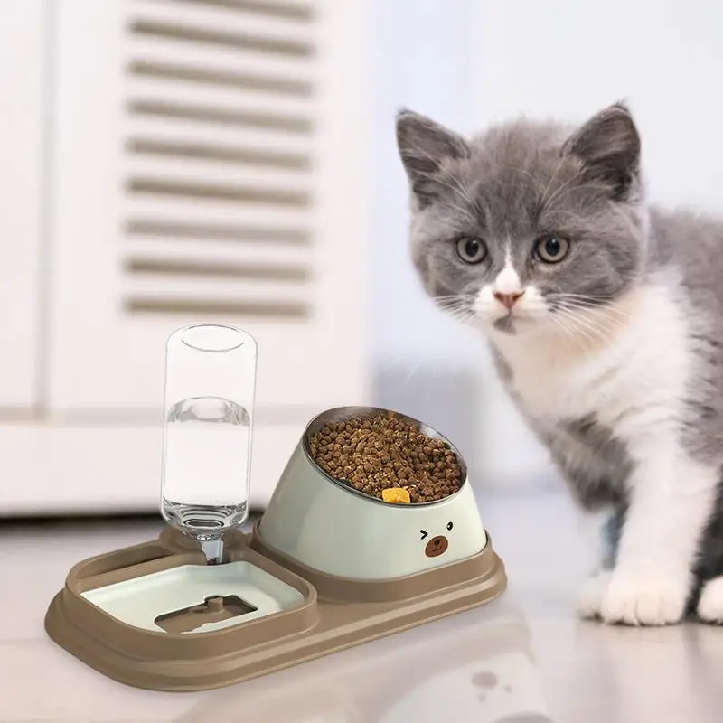 Автоматическая кормушка для кошек поилка из нержавеющей стали не скользит с