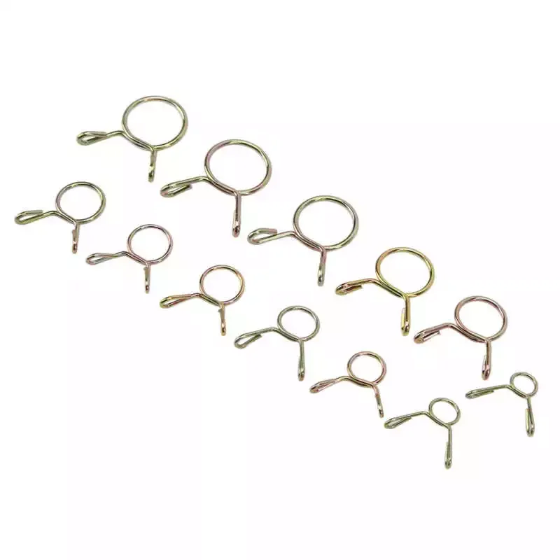 

Air Tube Clamps Zinc Plating Fuel Line Spring Wire Clips for Motorcycle for ATV