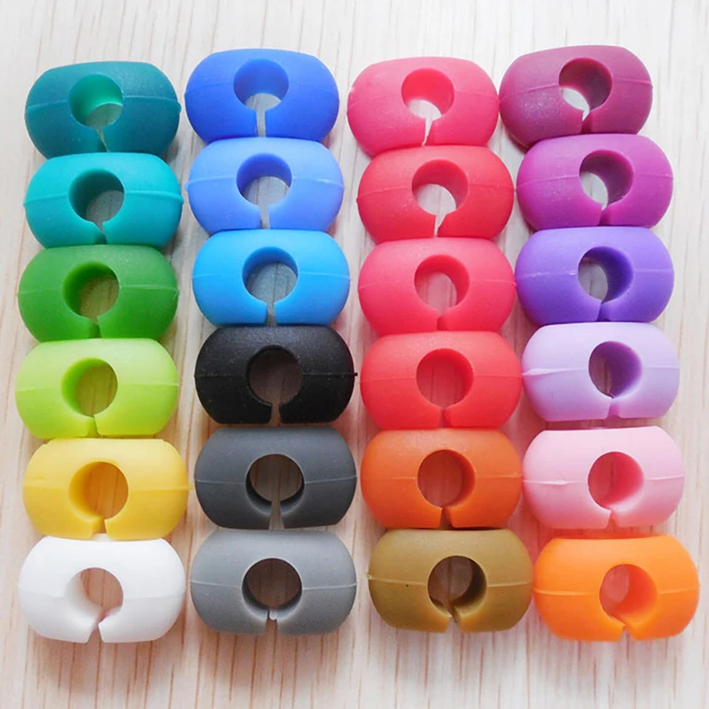 

24 PCS/Set Wine Glass Identification Ring Round Silicone Party Glass Identification Mark Wide Range Food Accessories 24 Colors