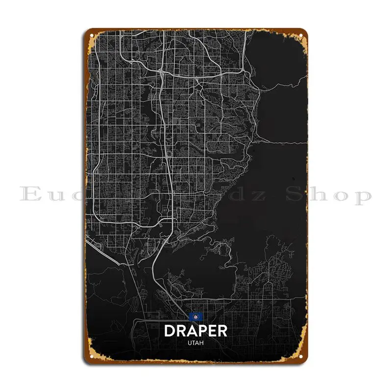 

Металлический знак Draper Ut, печатный Настенный декор для гаража, Настенная роспись, оловянный знак, плакат
