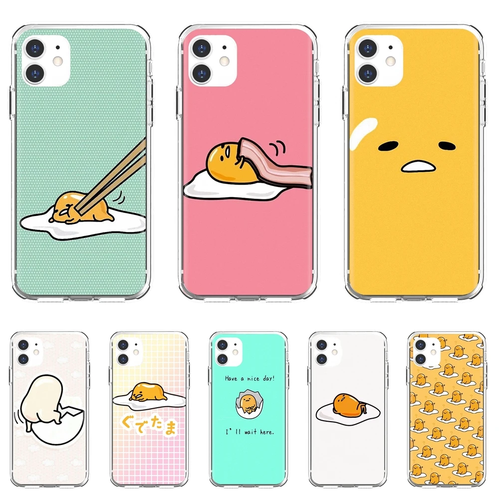 Для iPhone 10 11 12 13 Mini Pro 4S SE 5C 6 6S 7 8 X XR XS Plus Max 2020 забавные Силиконовые чехлы Gudetama |