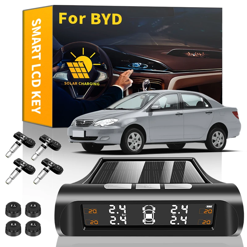 

Car TPMS Tire Pressure Monitoring Security Alarm Pressure Sensor For BYD F3 I3 F0 F6 S6 S8 E5 E6 G3 G6 L3 S7 M6 Tang Song Qing