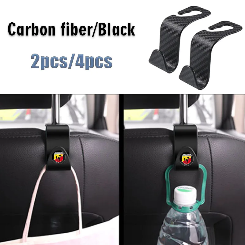 

4/2 PCS Auto Seat Headrest Hook Storage Hanger for Abbas Competizione Carbono Punto 124 125 500 695 OT2000 Stilo Car Accessories