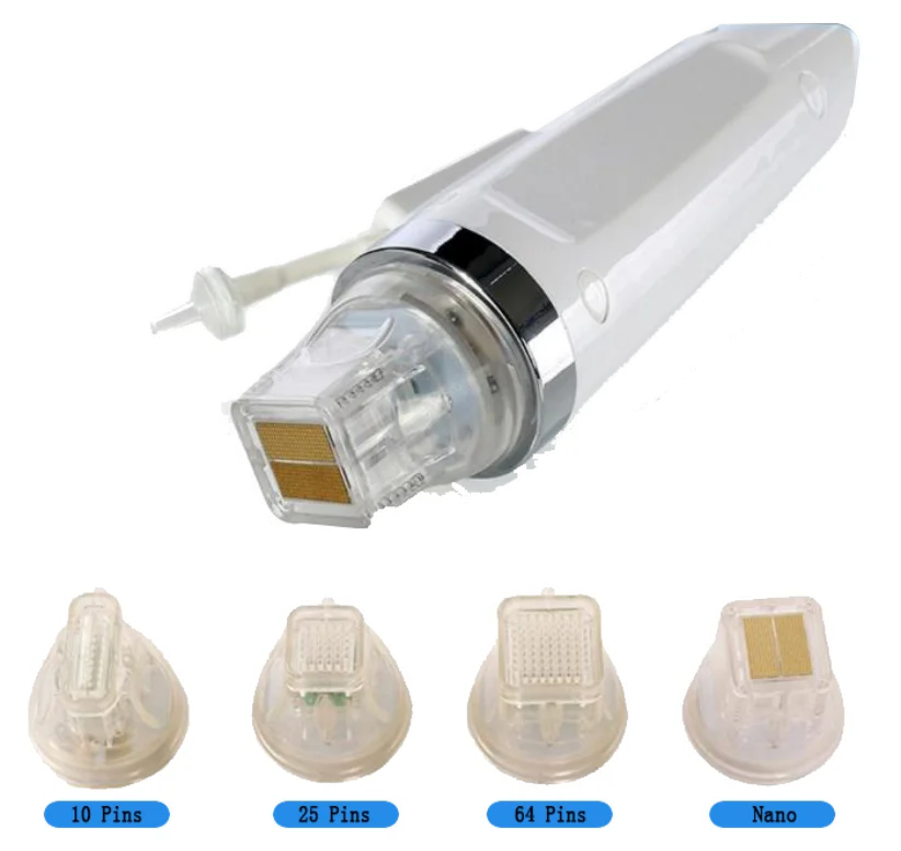 

Accessories 4 Tips Needle Head Gold Cartridge 10Pin 25Pin 64Pin Nano Microneedle Fractional R-F Skin Lifting 003