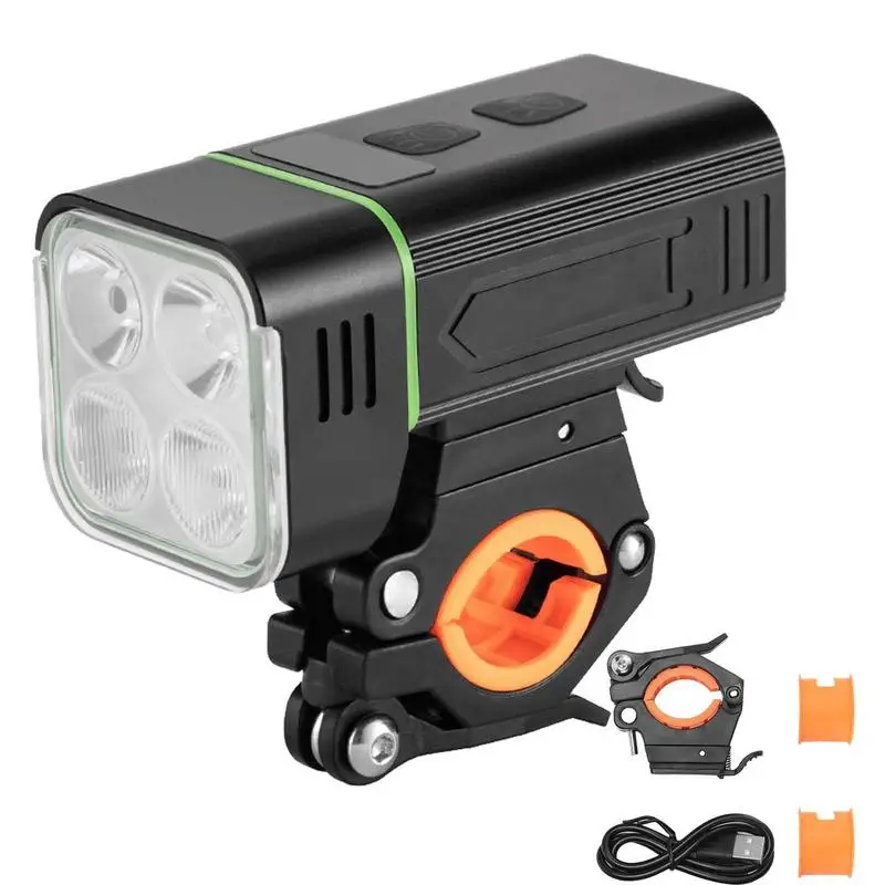 

Светильник РА для велосипеда, фара для горного велосипеда, перезаряжаемая фара 1800 люмен, 4 светодиода, фара для велосипеда, передсветильник ...