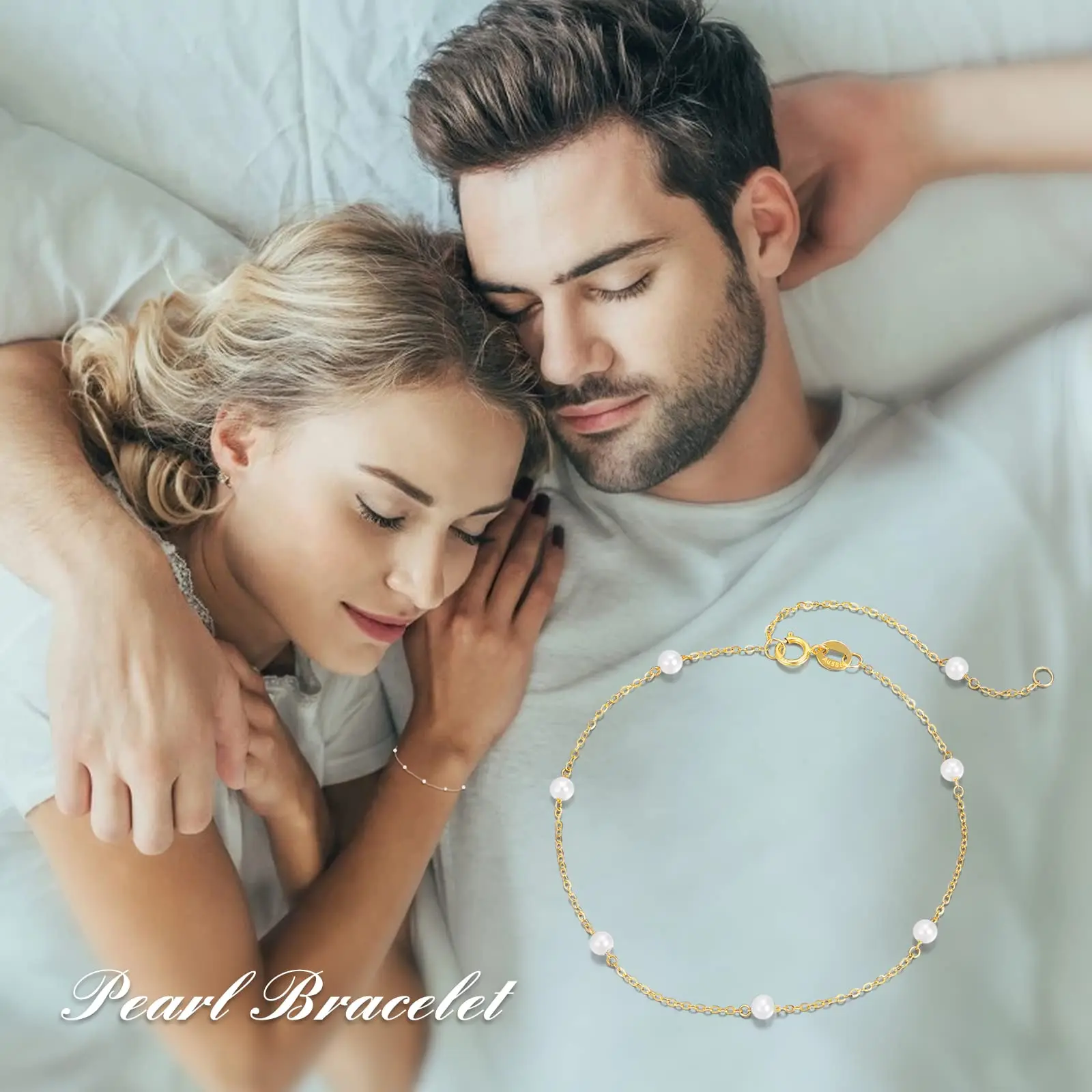 YFN 14k Solid Gold Pearl Bracelet for Women Freshwater Cultured Pearls Fine Jewelry Birthday Gifts Her |