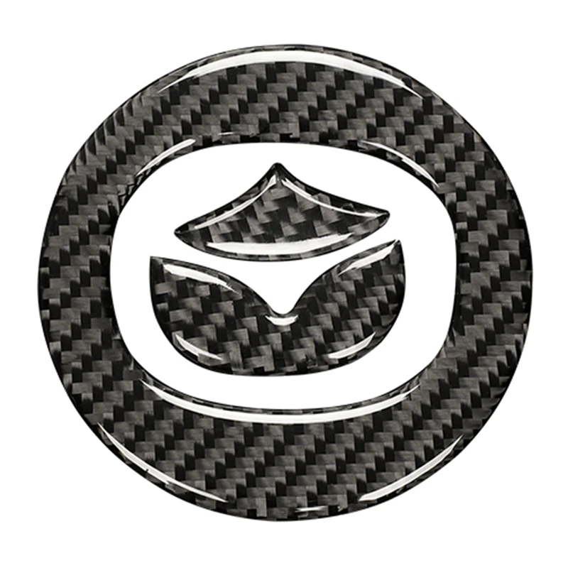 

Наклейки с логотипом на руль автомобиля, отделка, аксессуары для интерьера из углеродного волокна для Mazda CX-5 2017 2018 2019