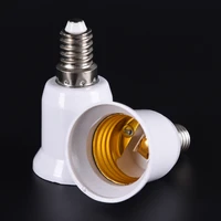 5pcs socket converter flame retardant pbt plastic converter e14 to e27 base screw light lamp bulb holder adapter
