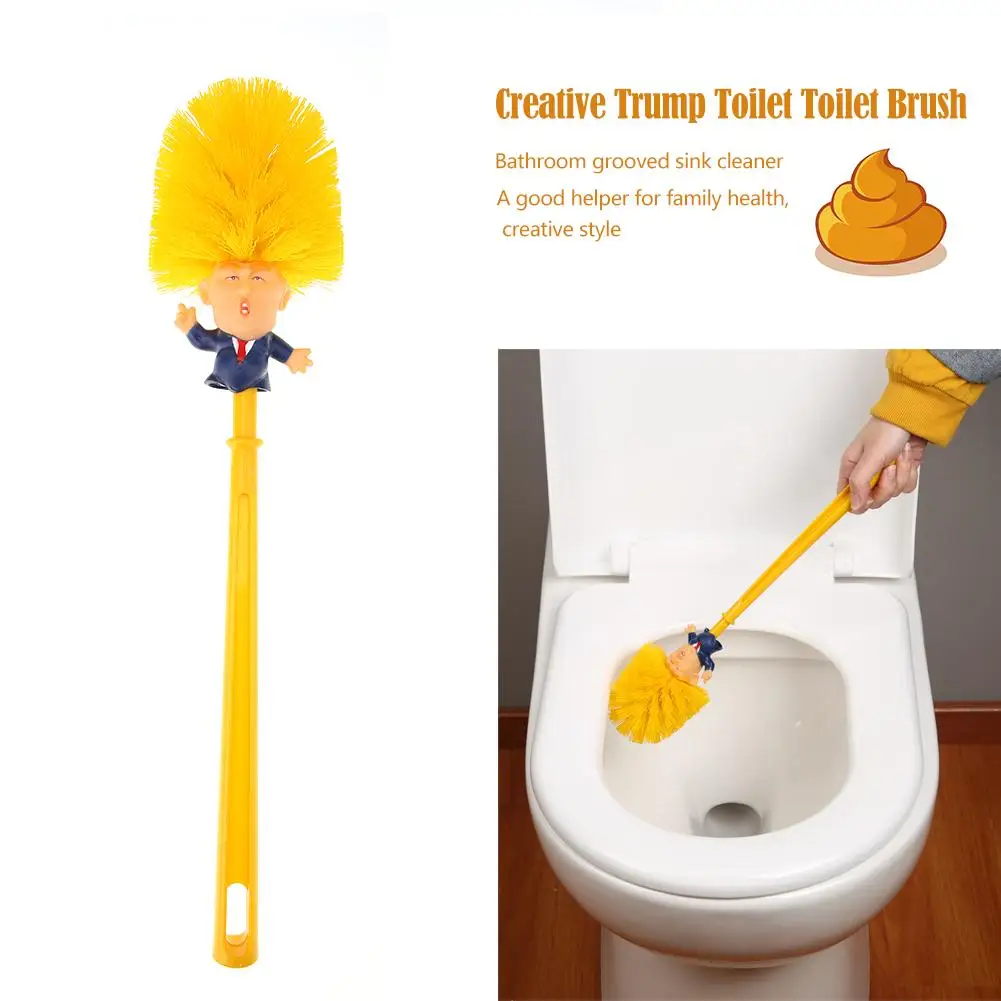 

Creative Plastic Trump Toilet Nightstool Brush Bathroom Groove Sink Trench Cleaning Tool