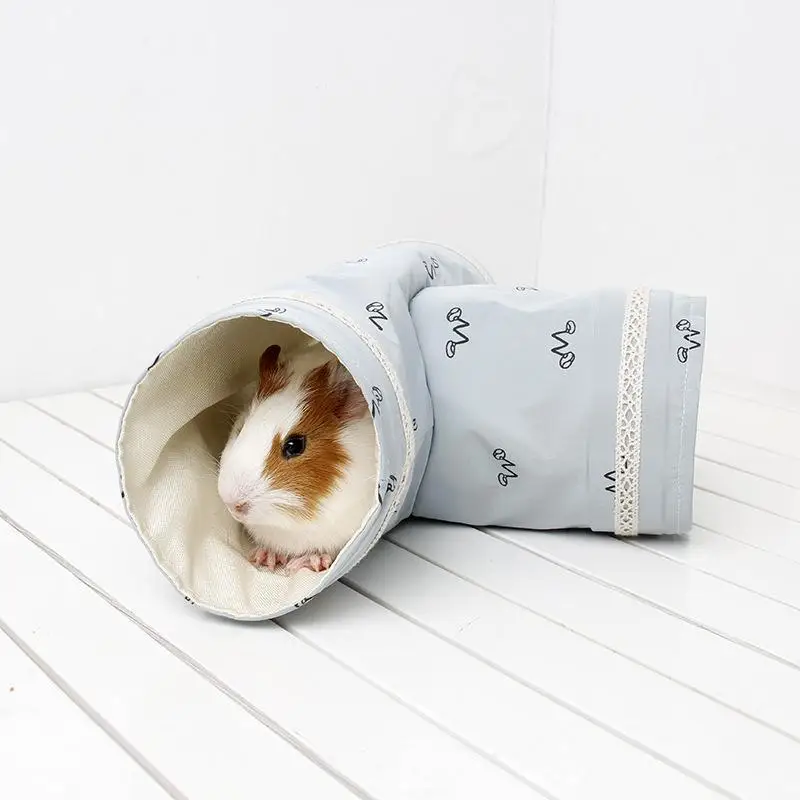 

Small Guinea Pig Hamster Toy Tubes Tunnels Spring Hamster Cage House Single Channel Rabbit Chinchillas Hamster Tunnel Warm Toy