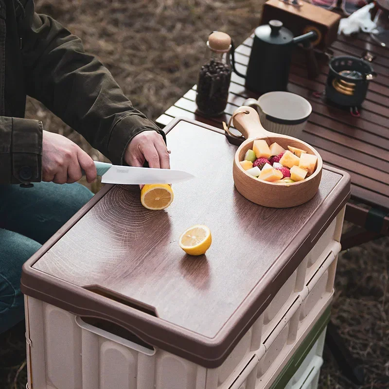 

Wooden Lid Storage Box Same Outdoor Camping Multifunctional Foldable Storage Box Box Storage Box