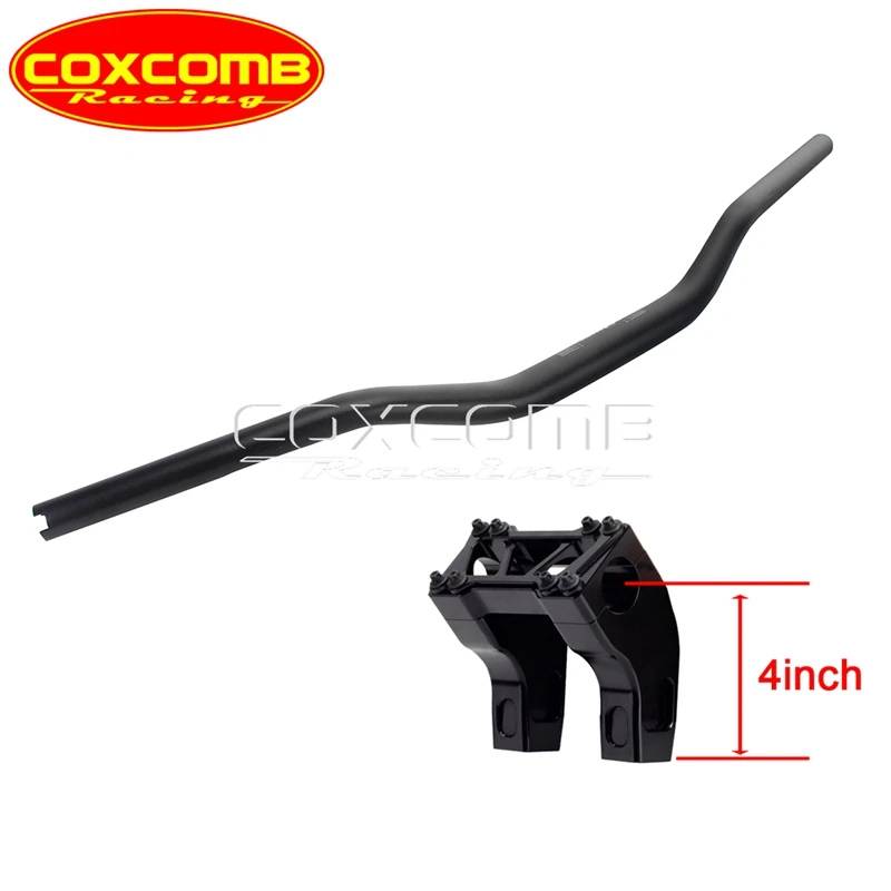 Руль для Harley Softail Street Bob Low Rider Dyna FXBB FXBR FXD 32 мм, запрещенный руль 1-1/4 дюйма, стойка на руль 4-14 дюймов