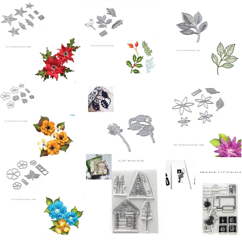 

New Cutting Dies And Stamp For DIY Paper Cards Flower