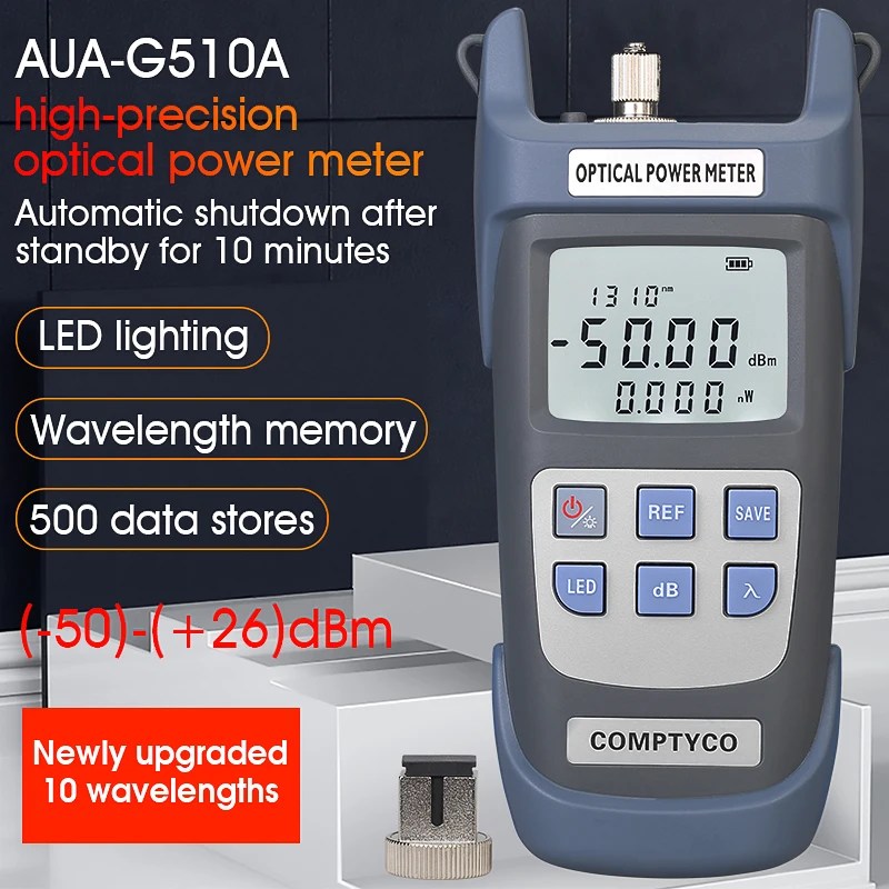 FTTH Fiber Optic Tool Kit (Optional)Fiber Optical Power Meter -50~+26dBm and 1/10/20/50mw Visual Fault Locator Fiber Optic Test