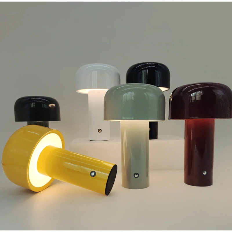 

2022 Nordic Mushroom Lamp Portable Wireless Touch Rechargeable Table Lamp USB Desk Lamp Desktop Decoration Bedroom Night Light