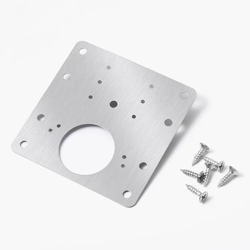

10Pcs Stainless Steel Hinge Repair Plate Cabinet Door Panel Connection Repair Mount Tool Kit With Mounting Screws Hardware Acces