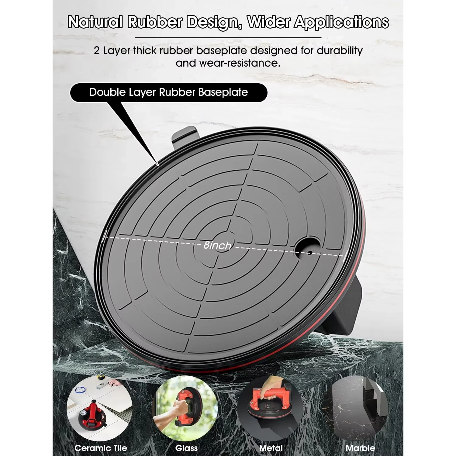 Электрический вакуумный подъемник на присоске сверхмощный захват Kethvoz 440 фунтов