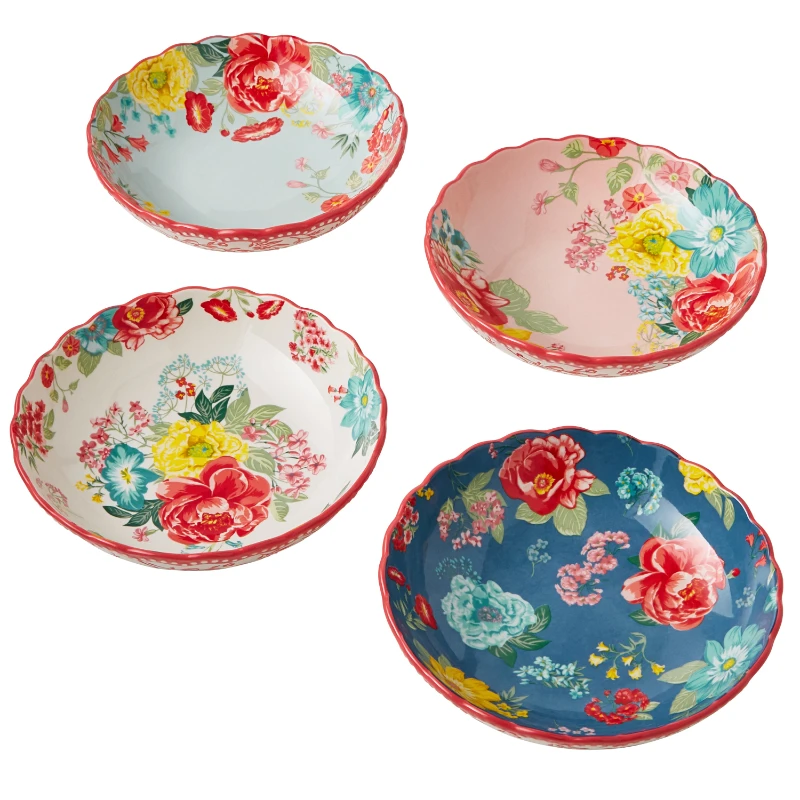 

Camping Dinnerware Fancy Flourish Pasta Bowl Set of 4