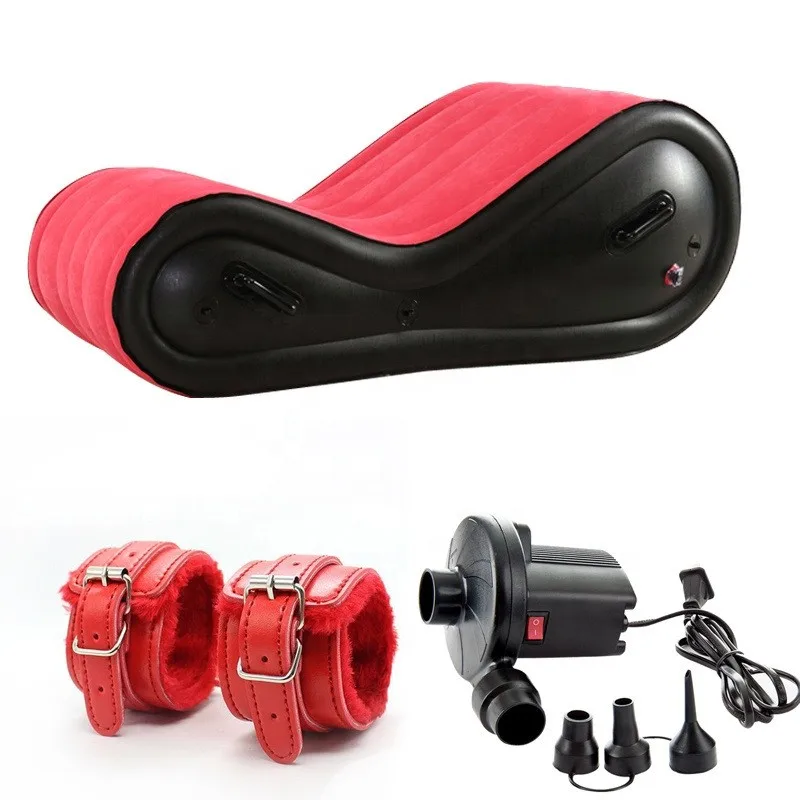 

Multifunction Inflatable Bed Sofa For Travel Beach Beds Chaise Fold Bedroom Furniture ArmChair Velvet PVC Leather Bed Frames
