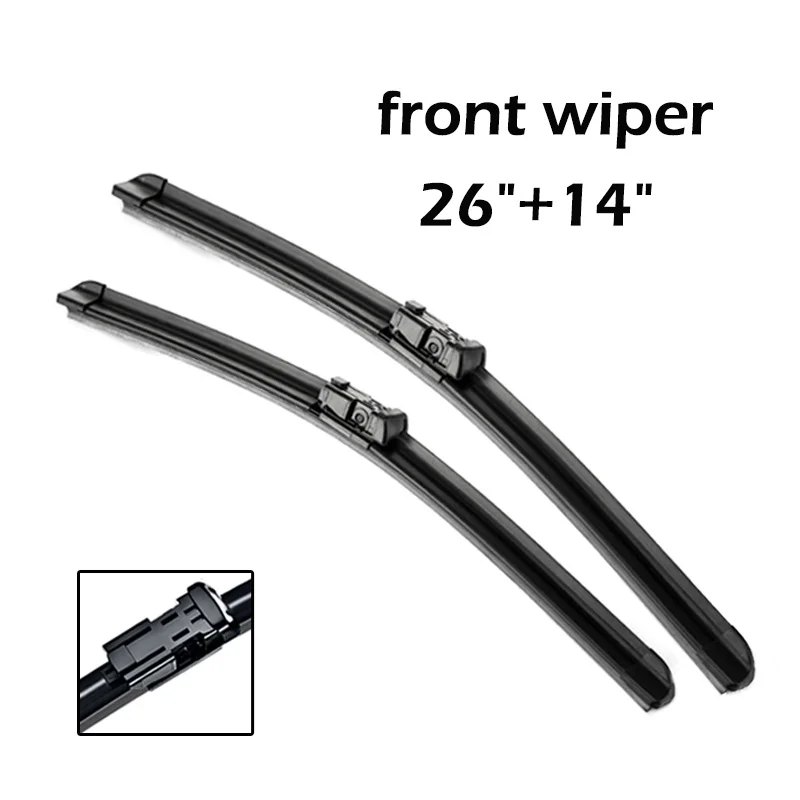 Wiper Front & Rear Blades Set For Nissan Pulsar Tidda C13 2014 15 16 17 18 2019 Windshield Windscreen Window 26"+14"+12