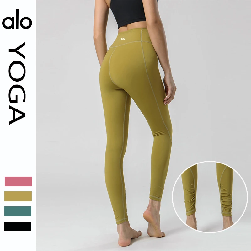 

Alo Yoga Hot Breathable Tight Yoga Pants Women's Hip Lift Fitness Pants Sports Running Training Yoga Pants Gym Leggings K210
