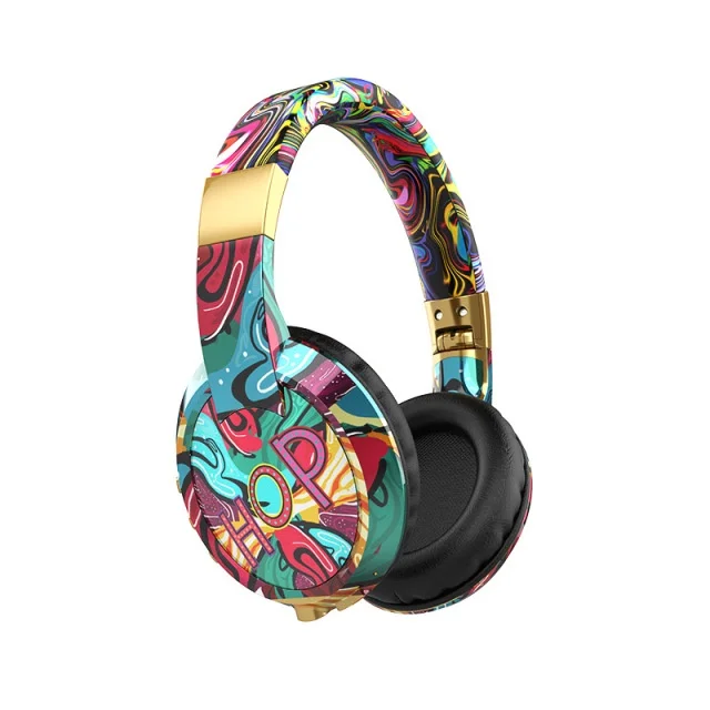 

Wireless Bluetooth Cool Graffiti HIFI Headset Game Earphone for Kids Teens Adults Over-Ear Ear Headphones Built in Microphone