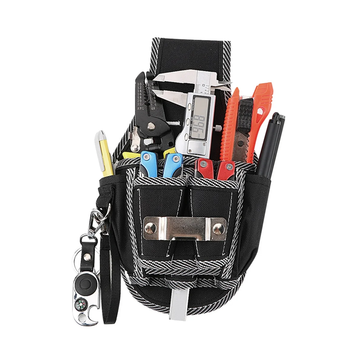 Холщовая Сумка для инструментов плотницкая поясная сумка маленькая черная из