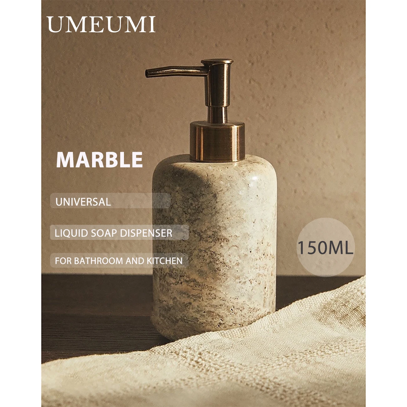 Натуральный мраморный набор для ванной комнаты серый травертин держатель мыла