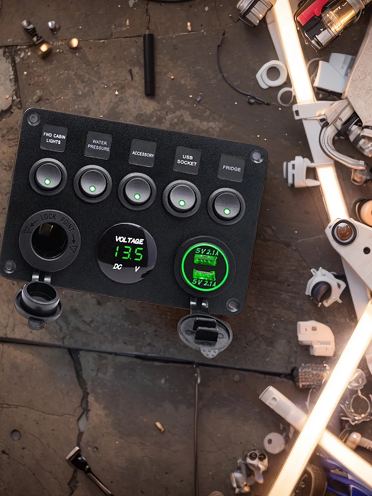 5-бандовый встроенный блок предохранителей 12 В/24 В панель переключателей для