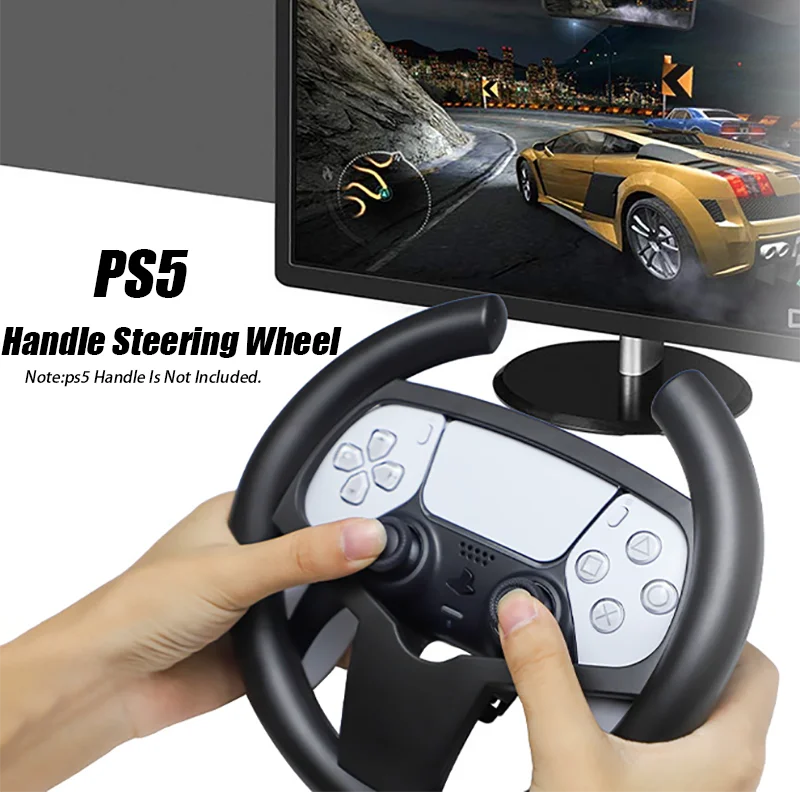 Vogek Racing Game Steering Wheel for Sony PS5 DualSense Driving Gaming Handle Steering Wheel for PS5 Remote Controller