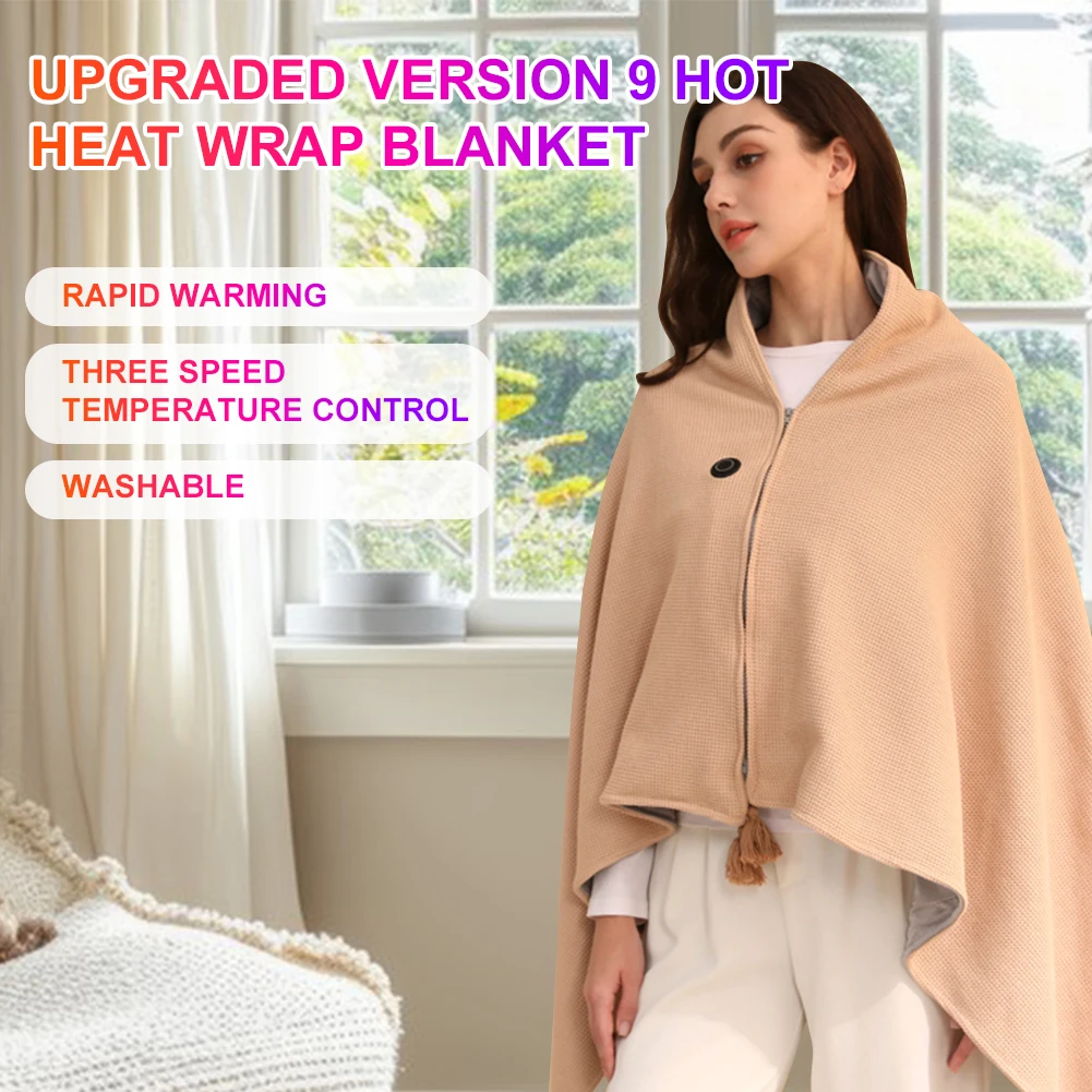 Носимое одеяло с электрическим подогревом USB и аккумулятором емкостью 10000 мАч