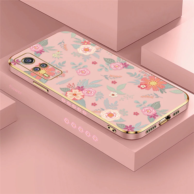 Ретро чехол с цветком для Vivo Z3i Z5i Z1X Z1i iQOO U5X U1X Neo Z9 Z9X Z7 Z3 Z3X противоударный мягкий