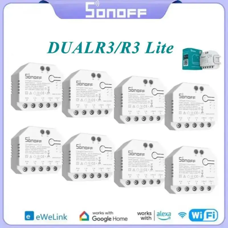 SONOFF DUALR3 Dual R3 Lite Smart Wi-Fi переключатель штор для управления электродвигателем